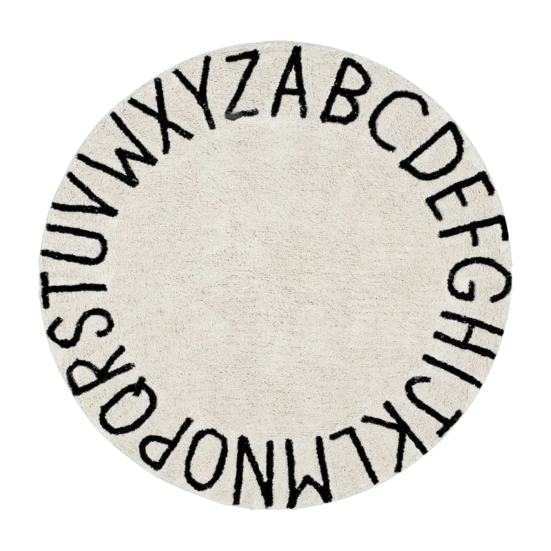 Tapis rond lavable écru 150 cm ABC - Lorena Canals - The Cool Republic