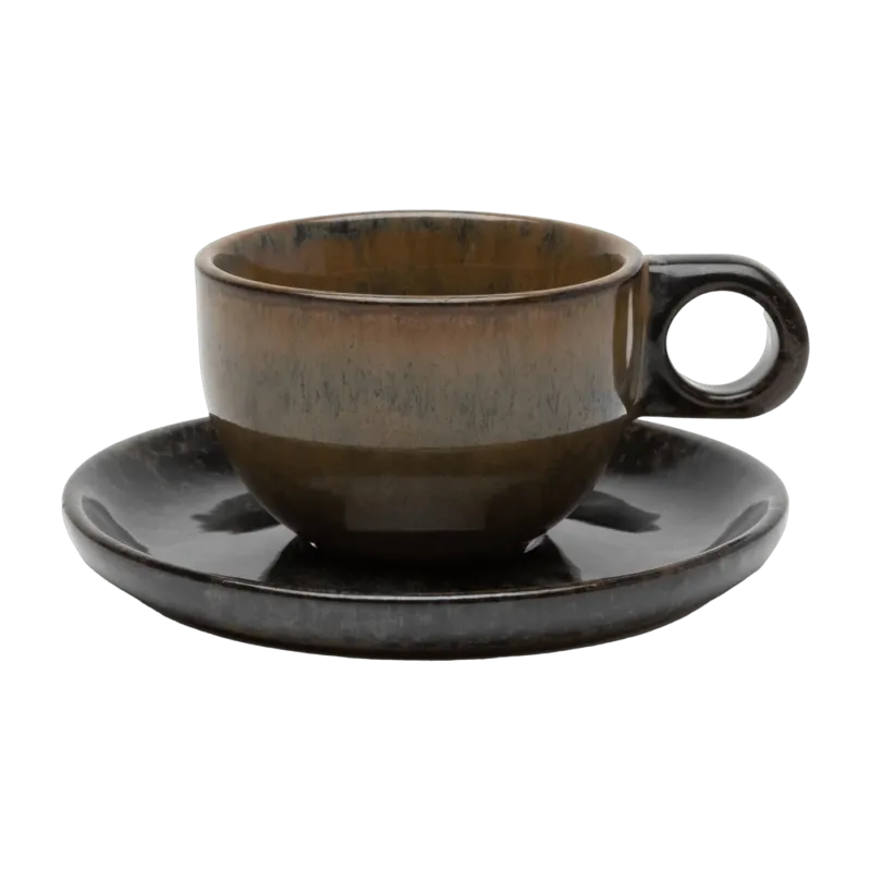 Tasse à café et soucoupe indi grey 13x6cm Surface - Serax - The Cool Republic