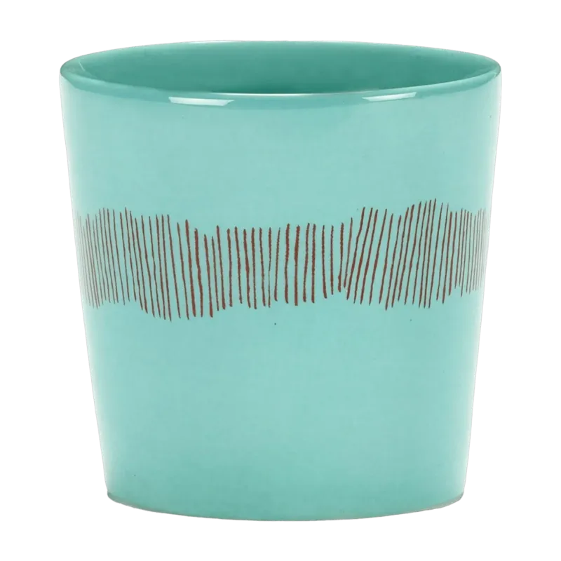 Tasse à café turquoise 25 cl Stripes Feast - Serax - The Cool Republic