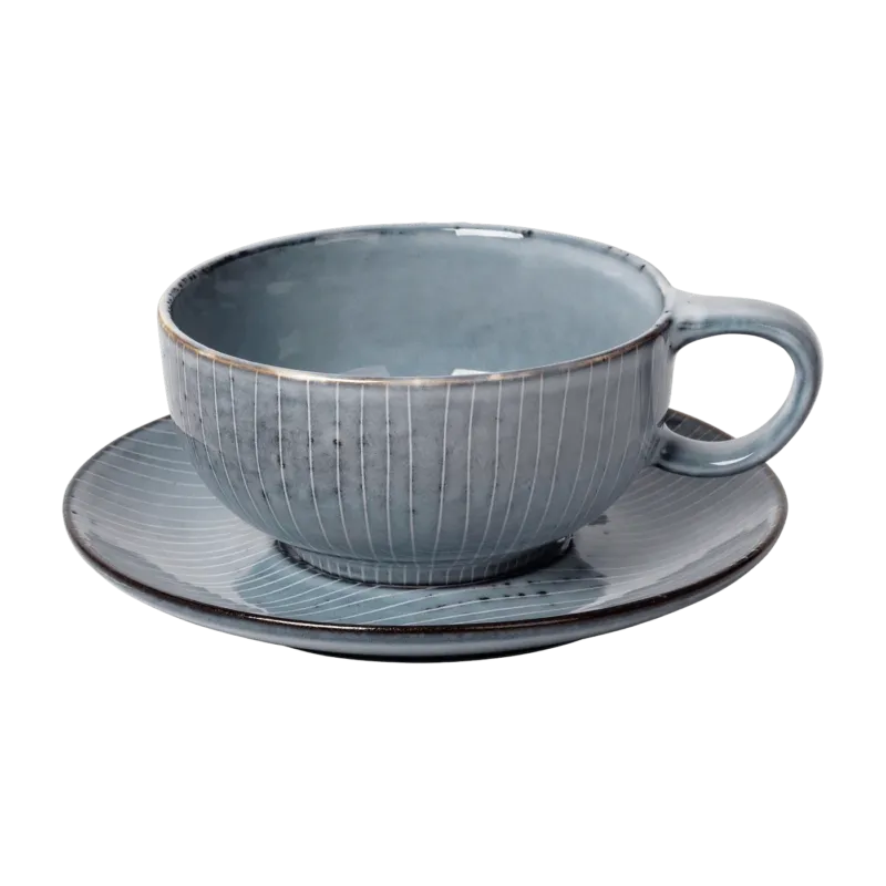 Tasse de thé 25 cl avec soucoupe Nordic Sea - Broste Copenhagen - The Cool Republic