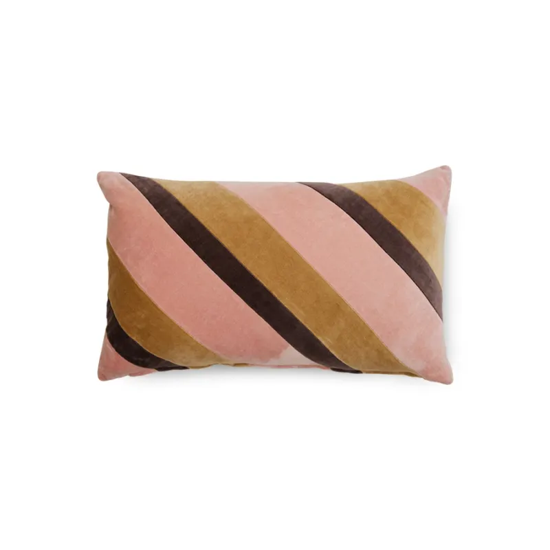 Coussin en velours rayé Sunkissed (50X30cm) - HKLIVING