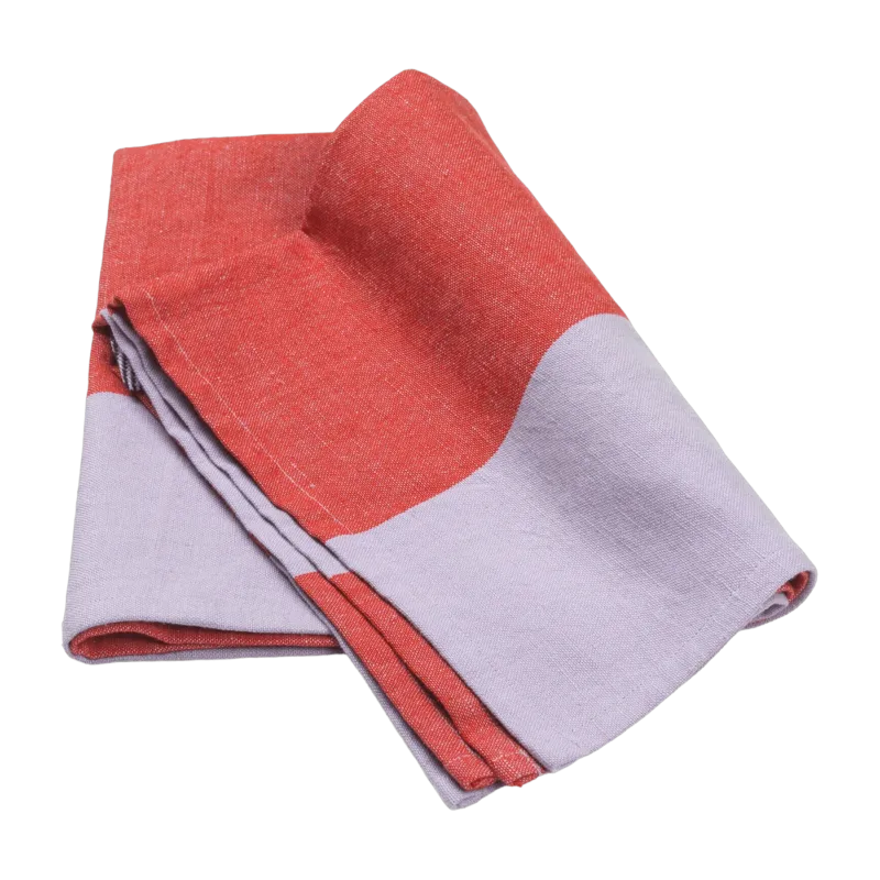 Torchon rouge et lila Hale - Ferm Living - The Cool Republic
