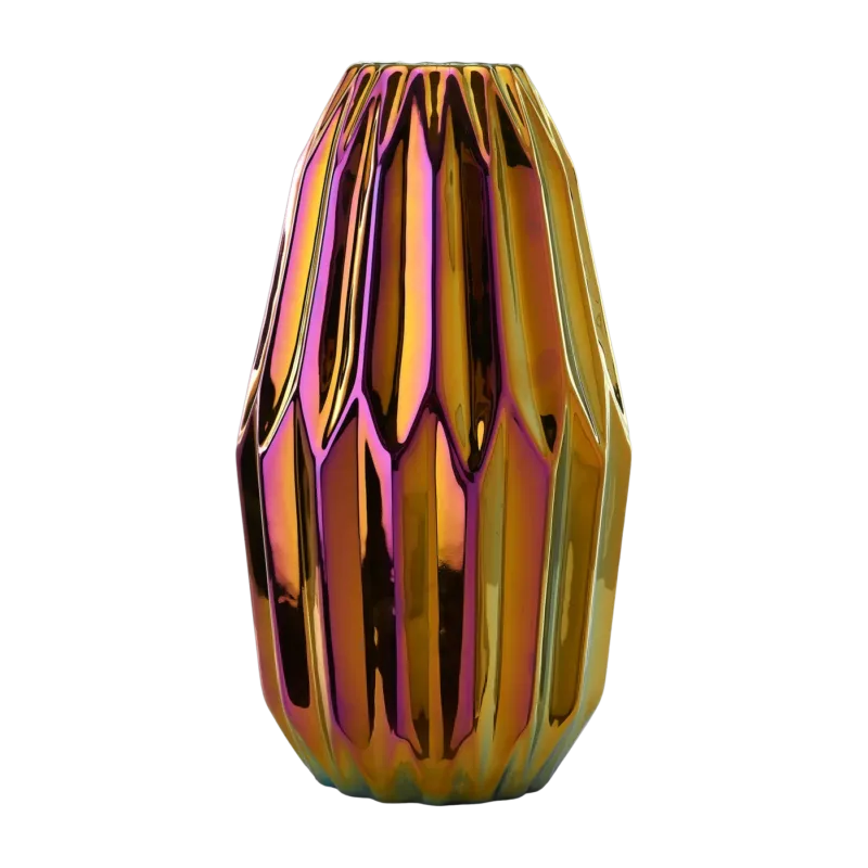 Vase à plis en céramique multicolor M - Pols Potten - The Cool Republic