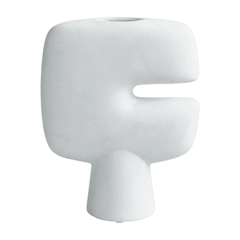Vase blanc en céramique Mini Tribal - 101 Copenhagen - The Cool Republic