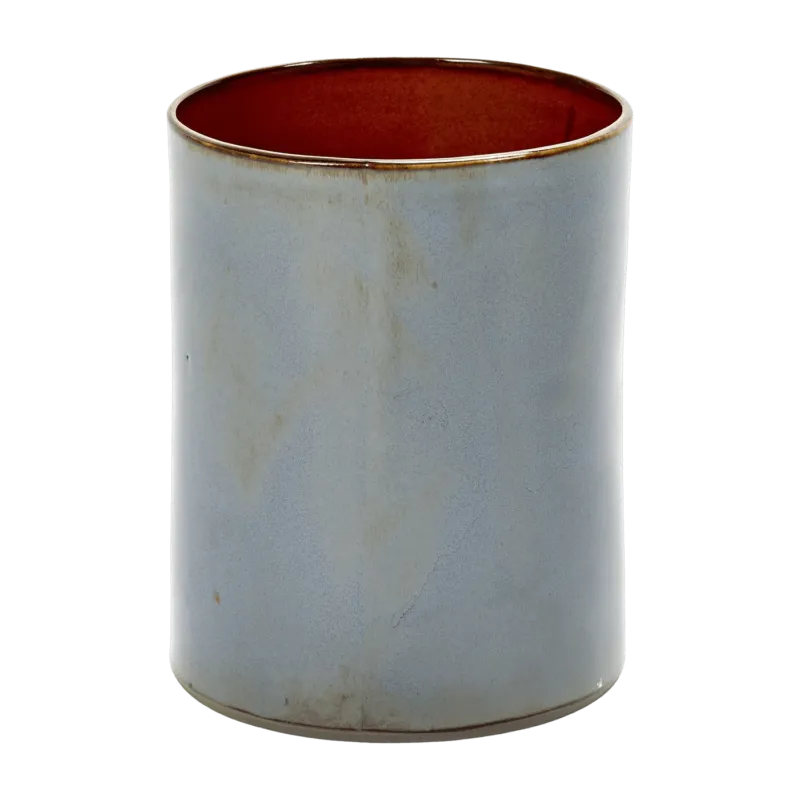Vase bleu grisé M Cyclindre - Serax - The Cool Republic