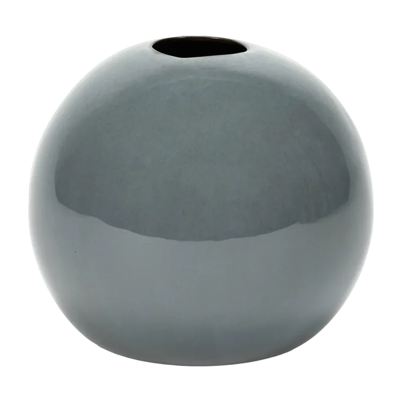 Vase boule en grès bleu fumé 17 cm - Serax - The Cool Republic