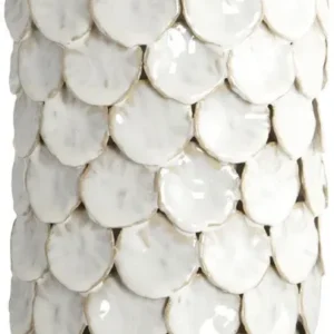 Vase en céramique blanc 15x30cm Dot - House Doctor - The Cool Republic
