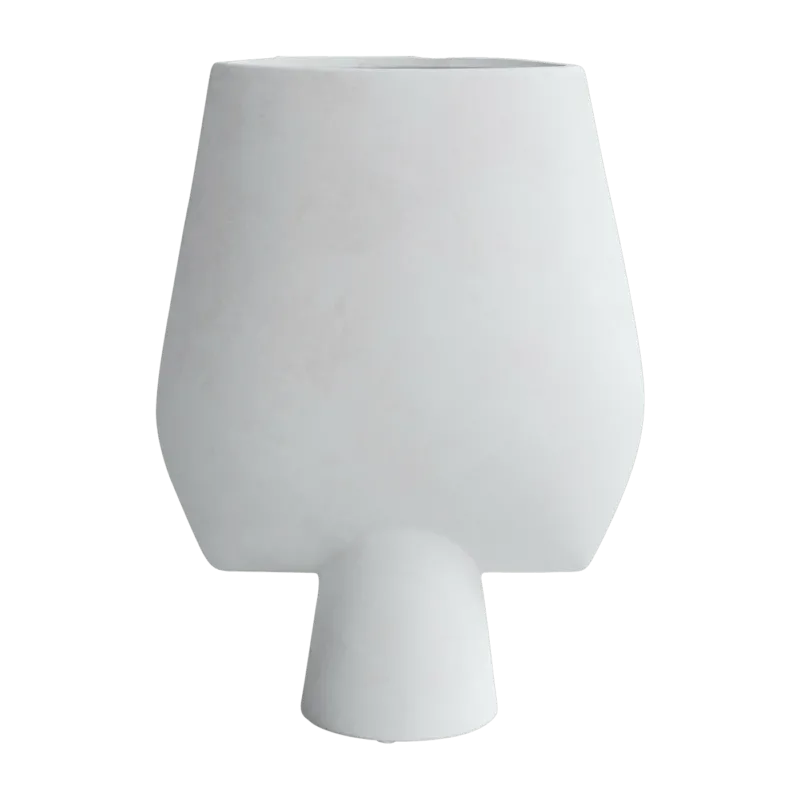 Vase en céramique blanc big Sphere Square - 101 Copenhagen - The Cool Republic