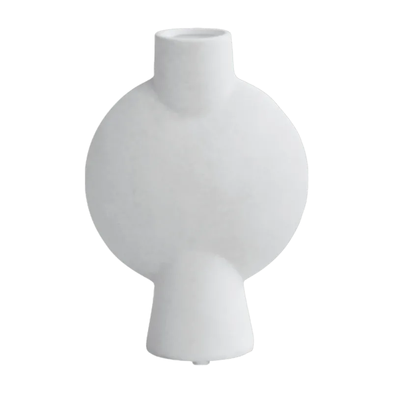 Vase en céramique blanc mini Sphere Bubl - 101 Copenhagen - The Cool Republic