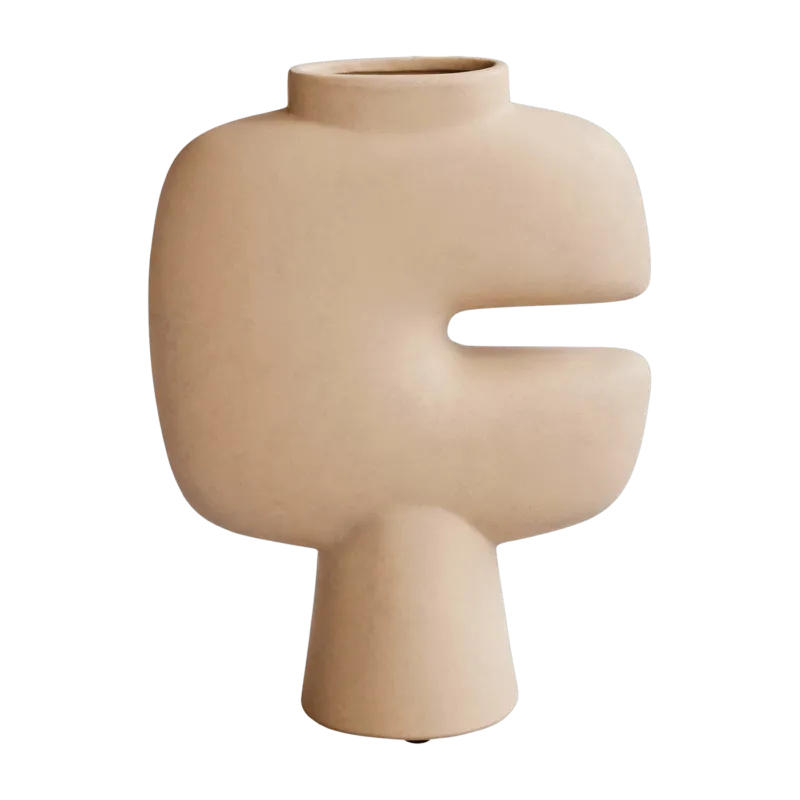 Vase en céramique sable medio Tribal - 101 Copenhagen - The Cool Republic