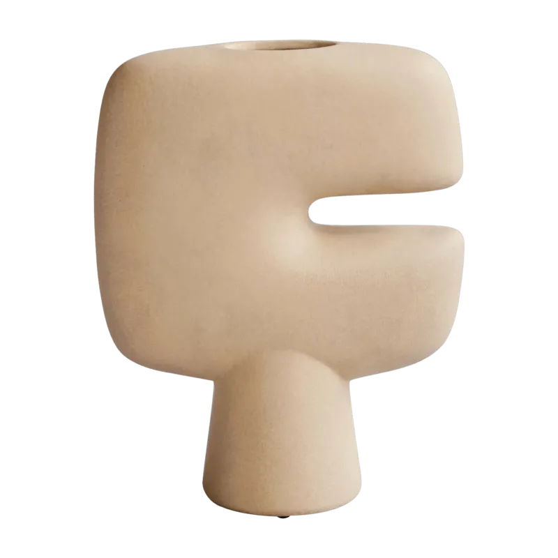 Vase en céramique sable mini Tribal - 101 Copenhagen - The Cool Republic