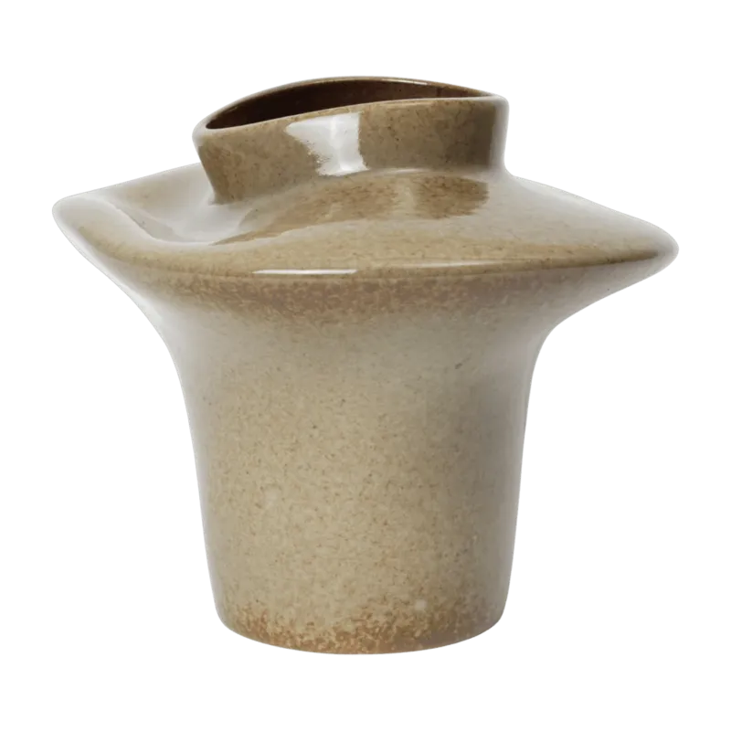 Vase en grès green elm 25x22cm Evio - Ferm Living - The Cool Republic