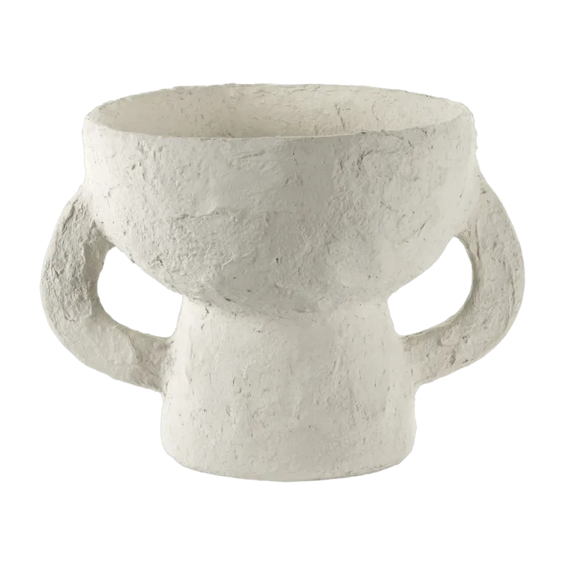 Vase en papier mâché blanc 23 cm Earth - Serax - The Cool Republic