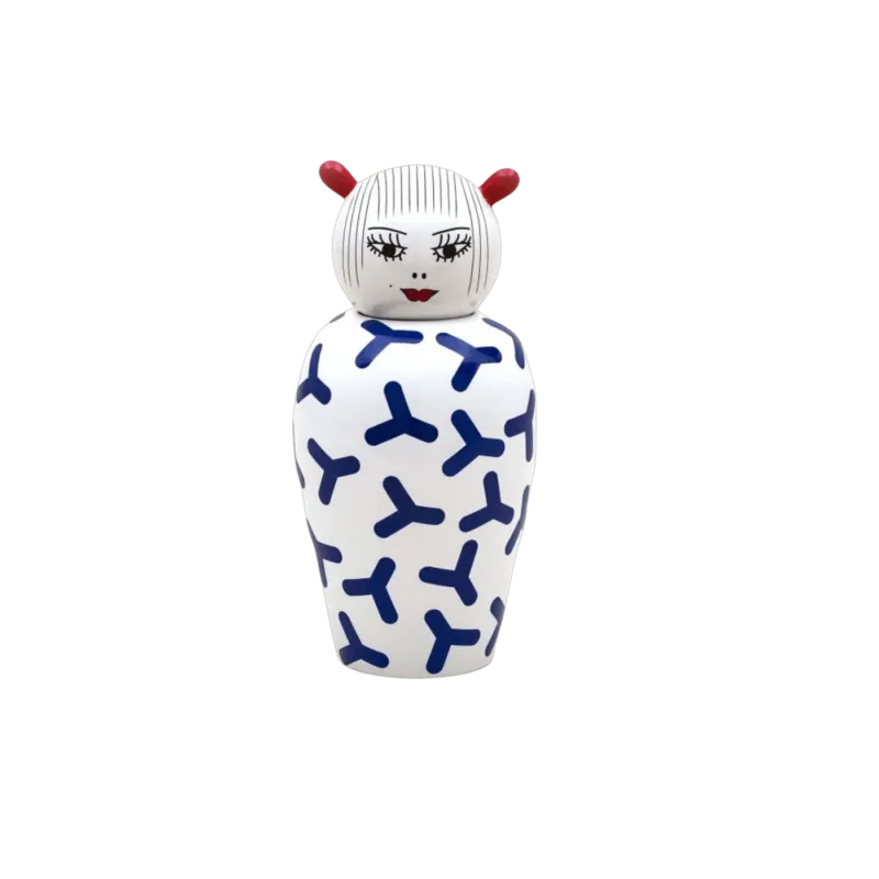 Vase en porcelaine bleu 17x25,5cm Canopie zoé - Seletti - The Cool Republic