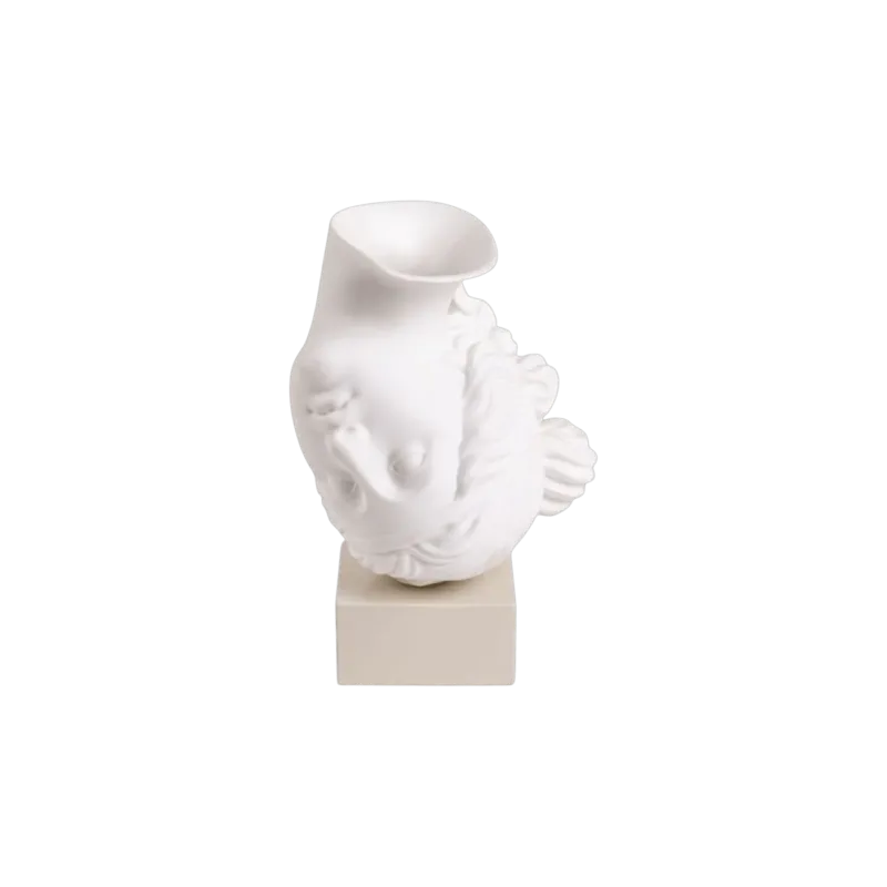 Vase en porcelaine et base en plâtre 22x17x30cm Amor volat - Seletti - The Cool Republic