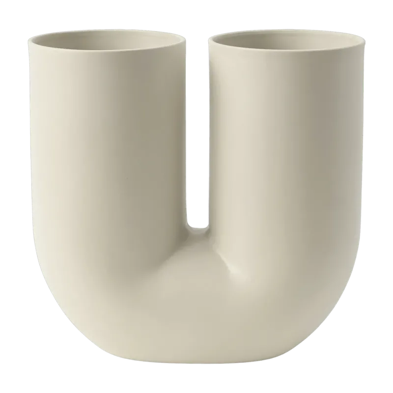 Vase en porcelaine sable Kink - Muuto - The Cool Republic