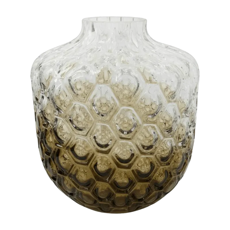 Vase en verre marron 31 cm Art Déco - House Doctor - The Cool Republic