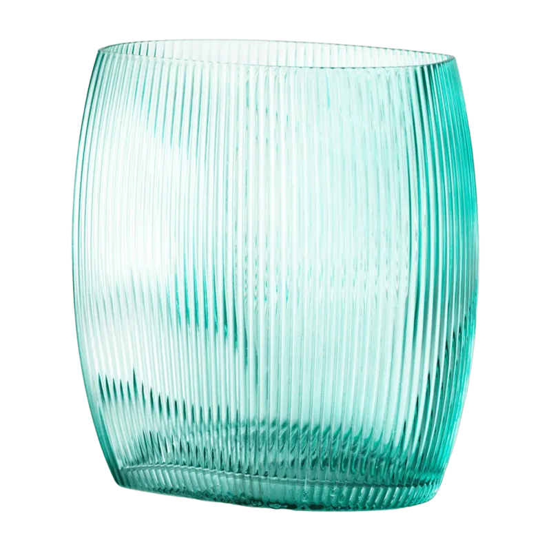Vase en verre soufflé bleu 18 cm Tide bleu - Normann Copenhagen - The Cool Republic