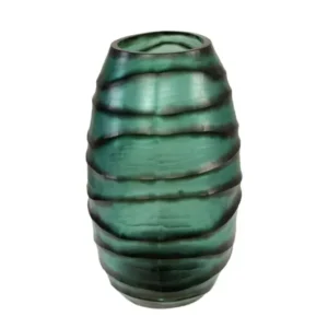 Vase en verre vert soufflé à la bouche 34x22,5x34cm - Versmissen - The Cool Republic