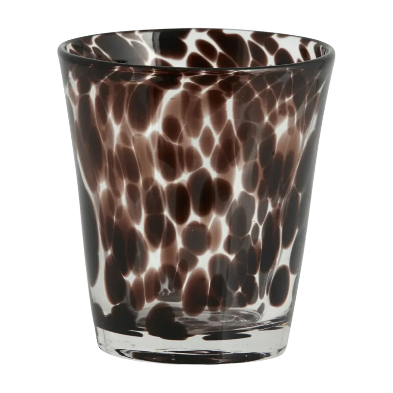 Verre à boire transparent et marron Tepin - Nordal - The Cool Republic