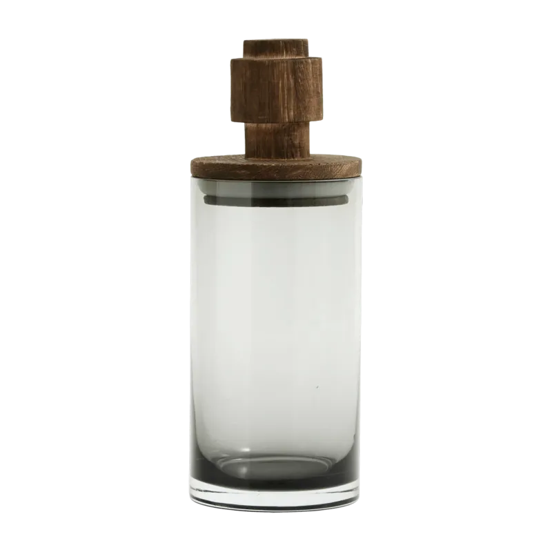 Verre taille L de rangement en verre avec couvercle Salvie - Nordal - The Cool Republic