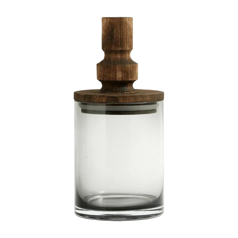 Verre taille S de rangement en verre avec couvercle Salvie - Nordal - The Cool Republic