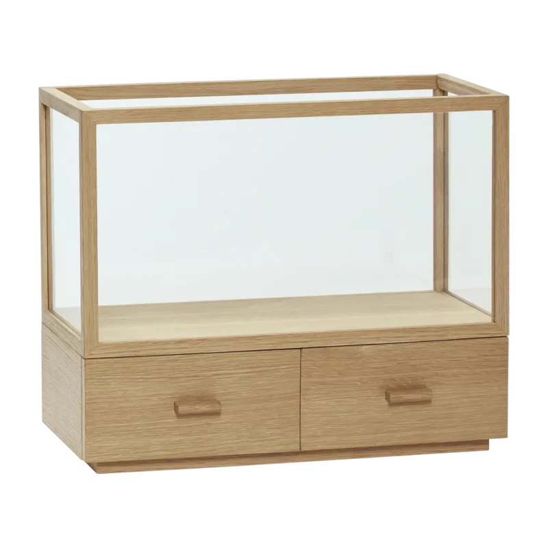 Vitrine rectangulaire en chêne naturel 50 cm Spectacle - Hübsch - The Cool Republic