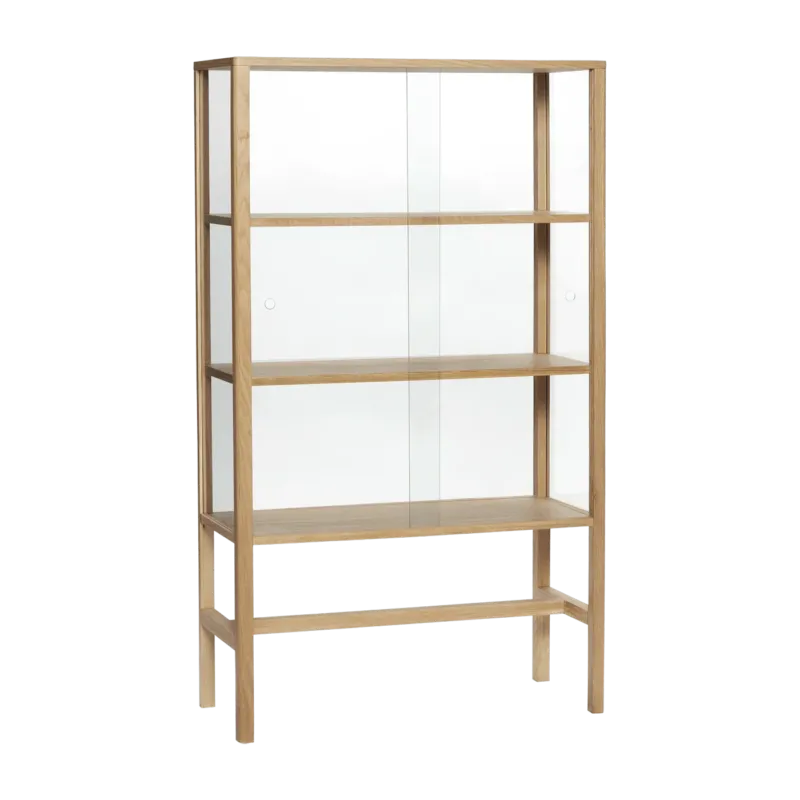 Vitrine rectangulaire en chêne naturel 80x140cm Museum- Hübsch - The Cool Republic